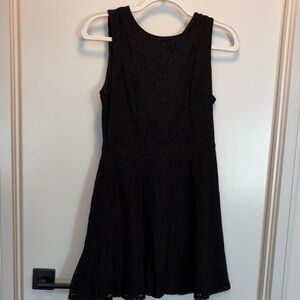 Monteau Dusty Gray Floral Lace Dress